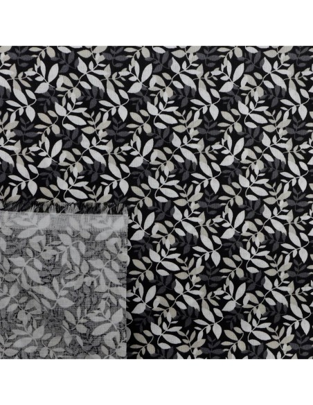 Tissus coton ton de noir pour création couture