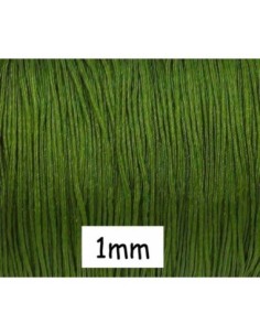 Fil de jade 1mm vert olive idéal pour la création de bracelet Wrap