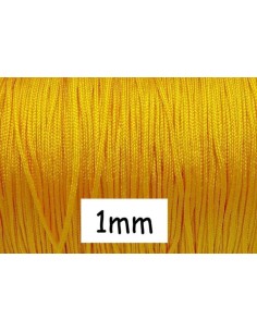 Fil de jade 1mm de couleur jaune bouton d'or moutarde - idéal bracelet WRAP