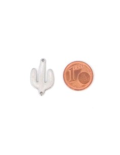 Perle connecteur cactus en métal acier inoxydable argenté pour bracelet 2