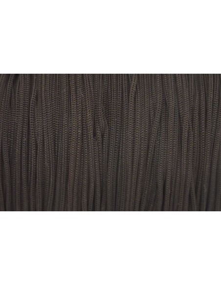Cordon polyester tressé marron foncé pas cher