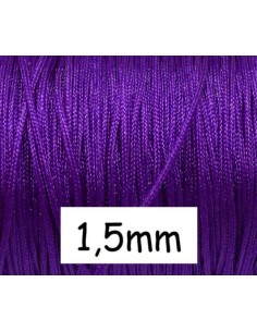 Fil de jade 1,5mm violet - idéal bracelet Shamballa- bracelet wrap