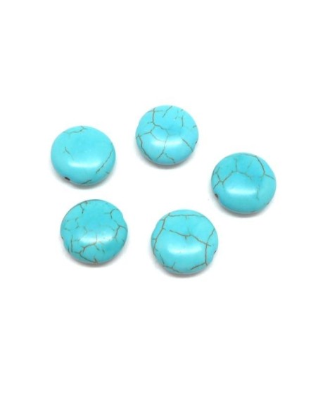 Perle bleu turquoise pour collier style howlite