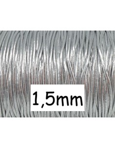 Fil élastique 1,5mm de couleur argenté pour bracelet