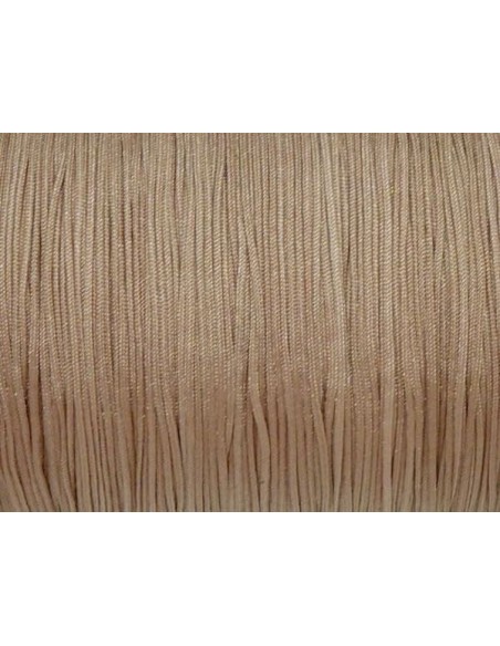 Fil de jade 0,5mm de couleur marron beige pour création bijoux