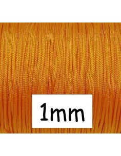 Fil de jade 1mm orange pour bracelet Wrap