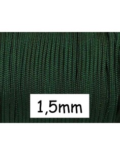 10m Fil de jade 1,5mm vert foncé - idéal bracelet Wrap