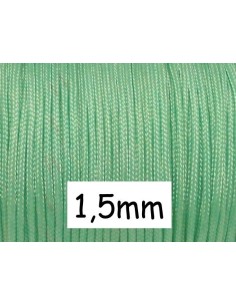 Fil de jade 1,5mm vert pastel - idéal bracelet Shamballa