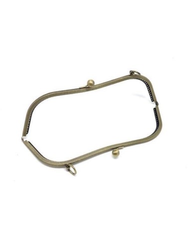 Grand Fermoir sac style rétro couleur bronze travaillé