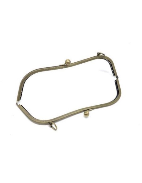 Grand Fermoir sac style rétro couleur bronze travaillé