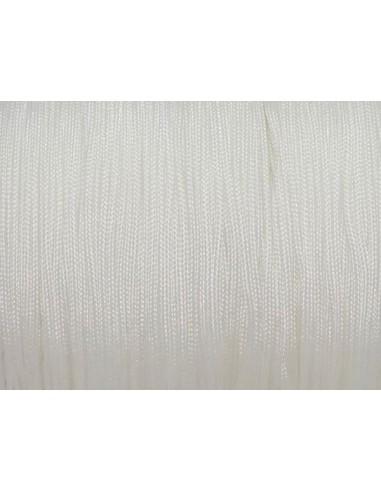 Fil de jade fin 0,8mm blanc pour création bracelet
