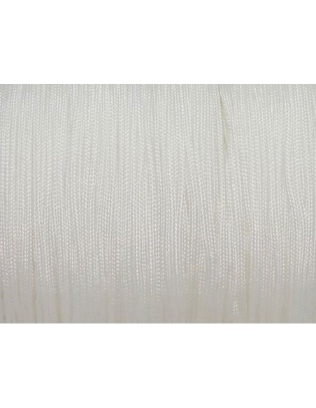Fil de jade fin 0,8mm blanc pour création bracelet