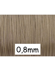 Fil de jade 0,8mm marron beige - idéal bracelet Wrap