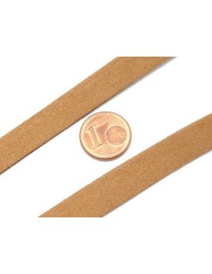 Lanière suédine 10mm, daim synthétique marron camel 2