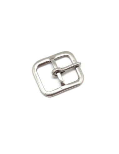 Fermoir boucle de ceinture pour lanière de 12mm en métal argenté