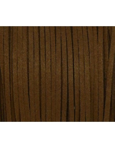Lanière simili daim 2,5mm marron brun