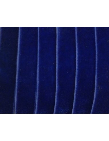 Ruban élastique plat 10mm en velours bleu outremer- Idéal scrapbooking