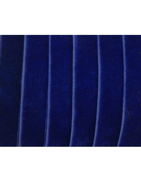 Ruban élastique plat 10mm en velours bleu outremer- Idéal scrapbooking