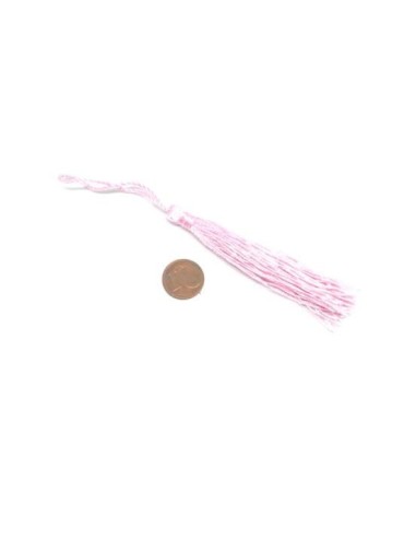 Pompon polyester rose brillant 10cm pas cher