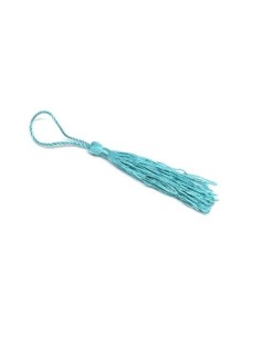 Pompon bleu turquoise en polyester pour création DIY