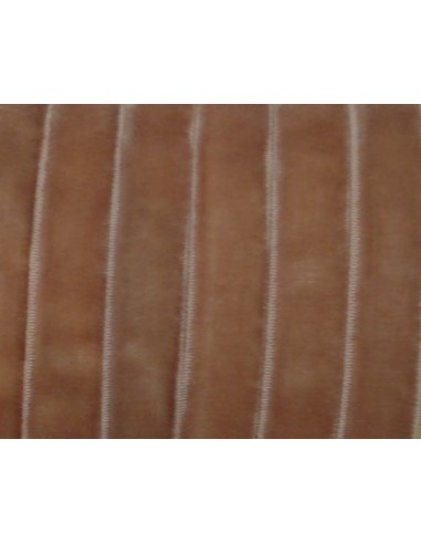 Ruban élastique 10mm en velours marron clair bisque - Idéal couture