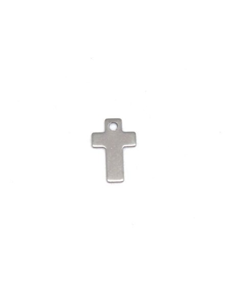 Pendentif croix argenté en acier inox pour bijoux Pendentif croix argenté en acier inox pour bijoux