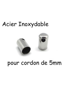 Embout a coller crochet pour cordon rond de 4.5mm