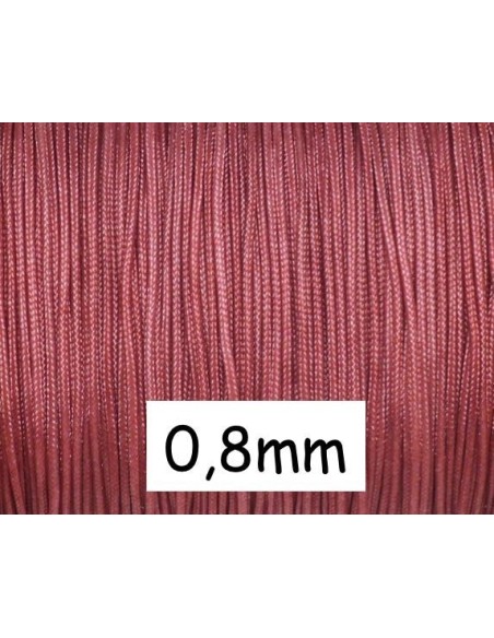 Fil de jade 0,8mm vieux rose pour Bracelet WRAP - SHAMBALLA
