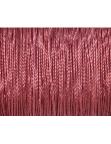 Fil de jade 0,8mm vieux rose pour bijoux