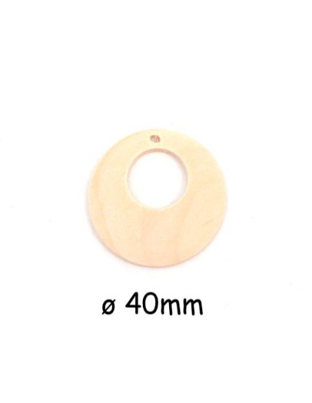 Créole en bois de 40mm de diamètre pour création bijoux