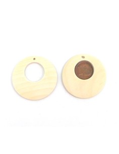 Créole en bois de 40mm de diamètre pour création bijoux 2