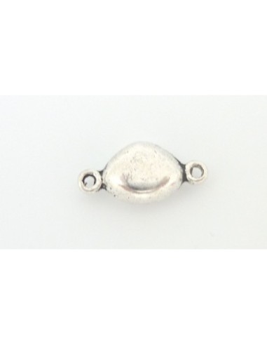 Connecteur, breloque, perle triangle en métal argenté 17,2mm