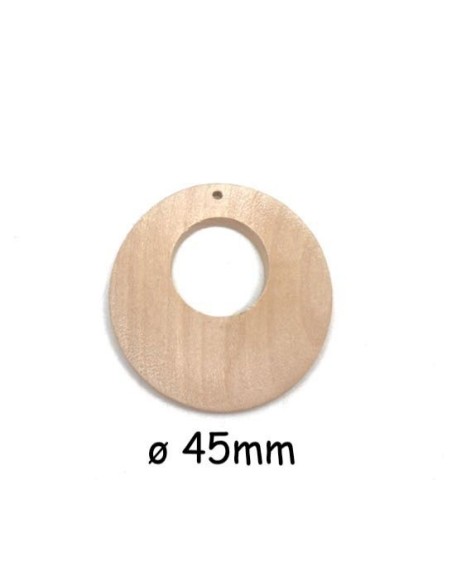 Créole en bois de 45mm de diamètre pour création bijoux