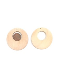 Créole en bois de 45mm de diamètre pour création bijoux 2