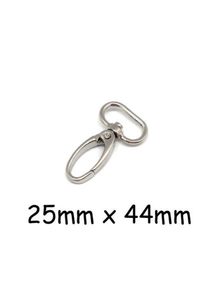 Grand Mousqueton argenté pour anse de sac, porte clé pour lanière de 20mm