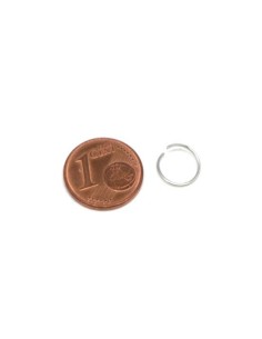 anneaux de jonction en acier inoxydable argenté 9mm x 0,7mm 2