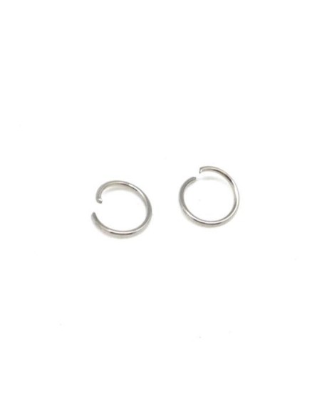 Anneau brisé argenté 7mm en acier ions pas cher