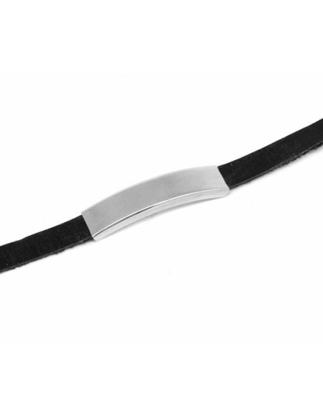 Perle passant argenté en acier inox pour bracelet homme Perle passant argenté en acier inox pour bracelet homme