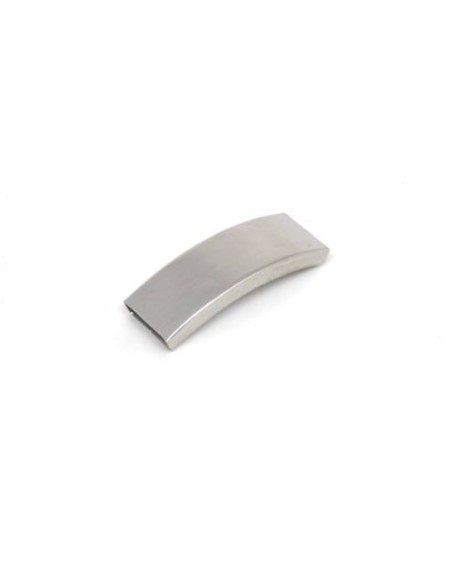 Perle slide argenté en acier inoxydable pour lanière cuir de 12mm