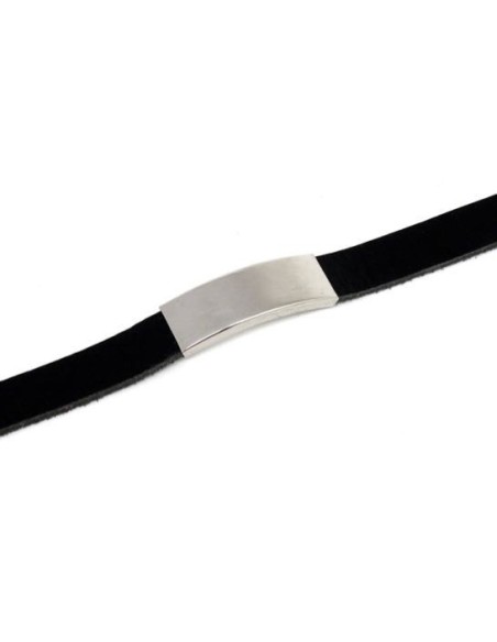 Perle passant argenté en acier inoxydable pour bracelet homme