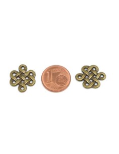 Perle connecteur arabesque en métal couleur bronze style celtique 2