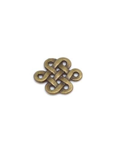 Perle connecteur en métal couleur bronze style celtique