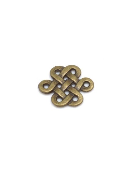 Perle connecteur en métal couleur bronze style celtique