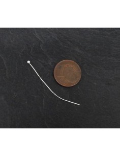 tige métalliques à bille 4cm souple en métal argenté brillant blanc 2