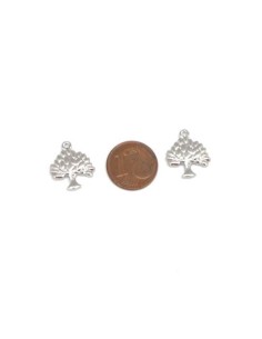 Pendentif arbre de vie argenté en acier inoxydable pour bijoux 2