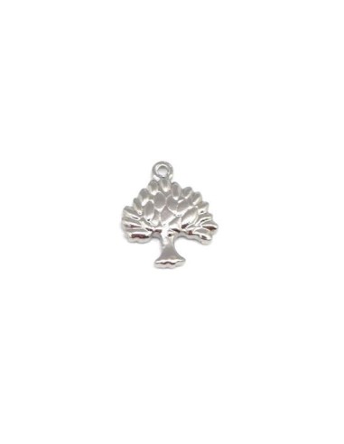 Charm arbre de vie argenté en acier inoxydable pour bijoux