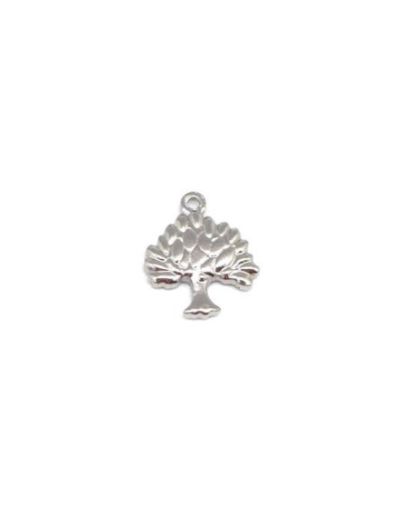 Charm arbre de vie argenté en acier inoxydable pour bijoux