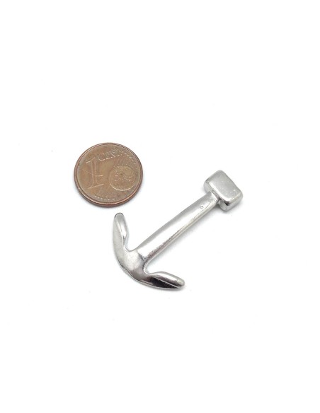 Ancre marine argenté pour création bijoux en acier inox