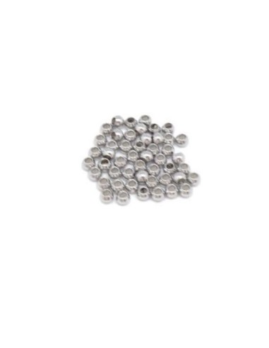 Perle ronde argenté 3mm acier inox