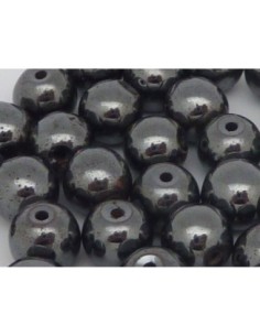 R-2 Perles hématite ronde, boule lisse 8mm